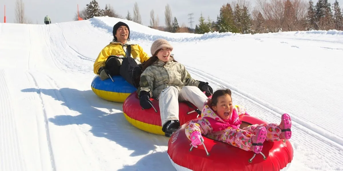 More thrilling than sledding! Snow tubing that can also be enjoyed by adults