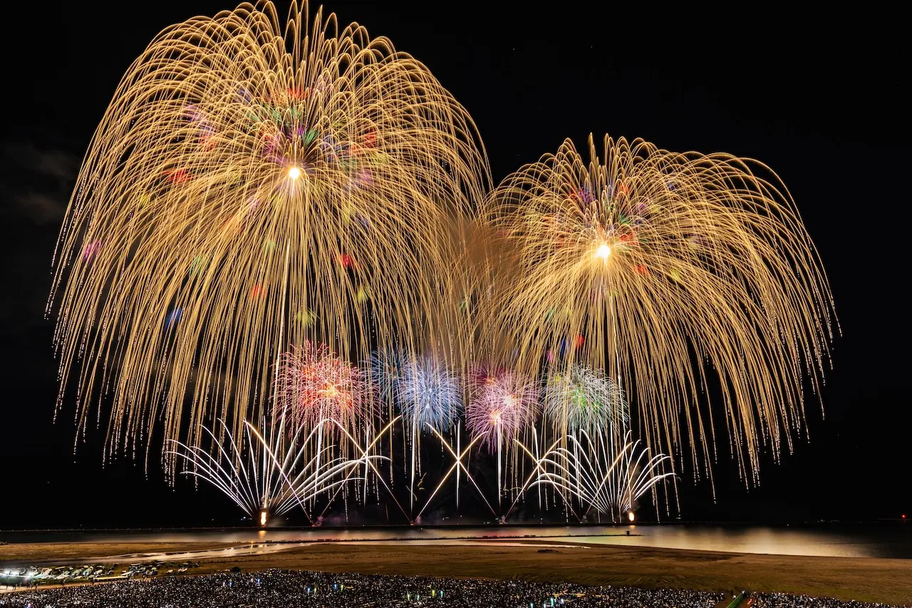 Gion Kashiwazaki Festival Sea Fireworks