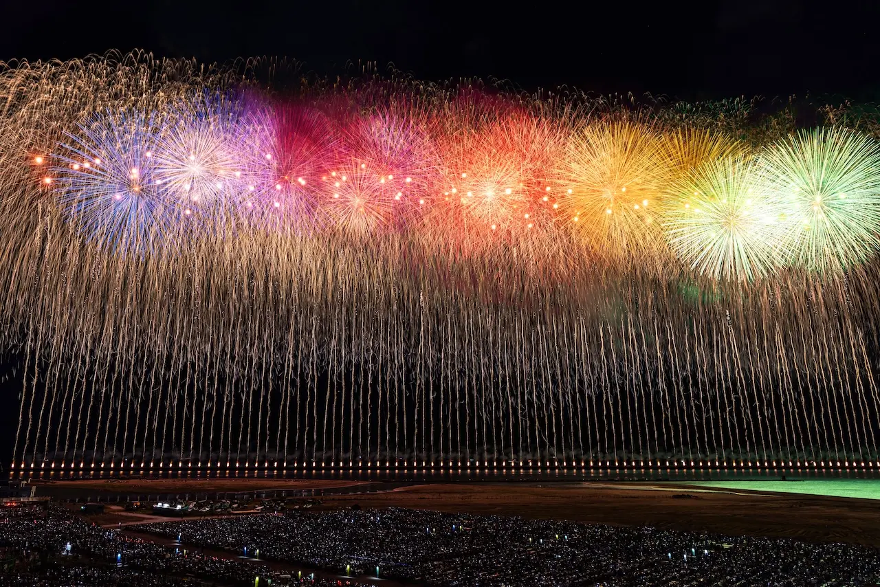 Gion Kashiwazaki Festival Sea Fireworks