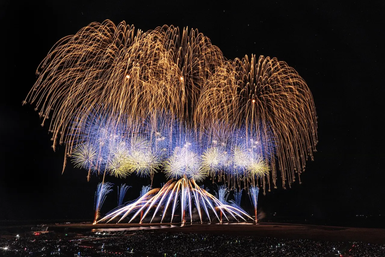 Gion Kashiwazaki Festival Sea Fireworks