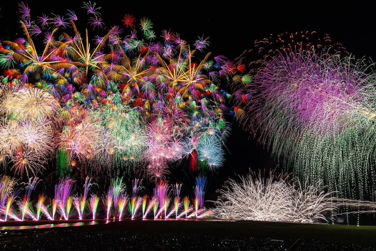 Gion Kashiwazaki Festival Sea Fireworks