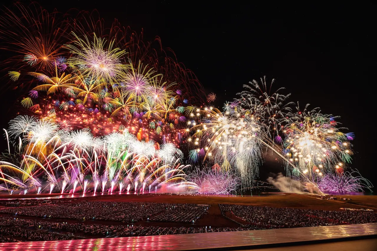 Gion Kashiwazaki Festival Sea Fireworks